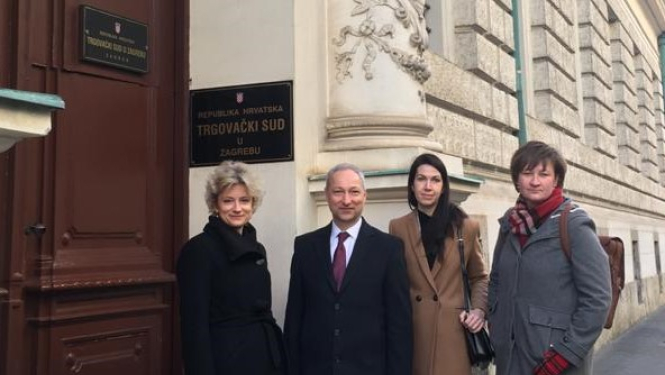 Tieslietu ministrs Jānis Bordāns un TM amatpersonas apspriež specializēto tiesu izveides pieredzi Horvātijā