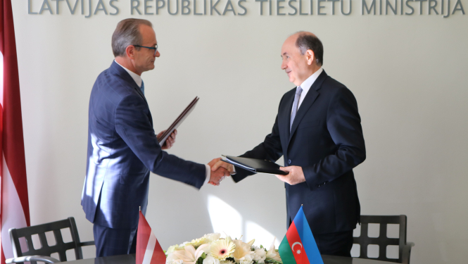 Latvijas un Azerbaidžānas ministri vienojas par galvenajiem sadarbības virzieniem tieslietu jomā
