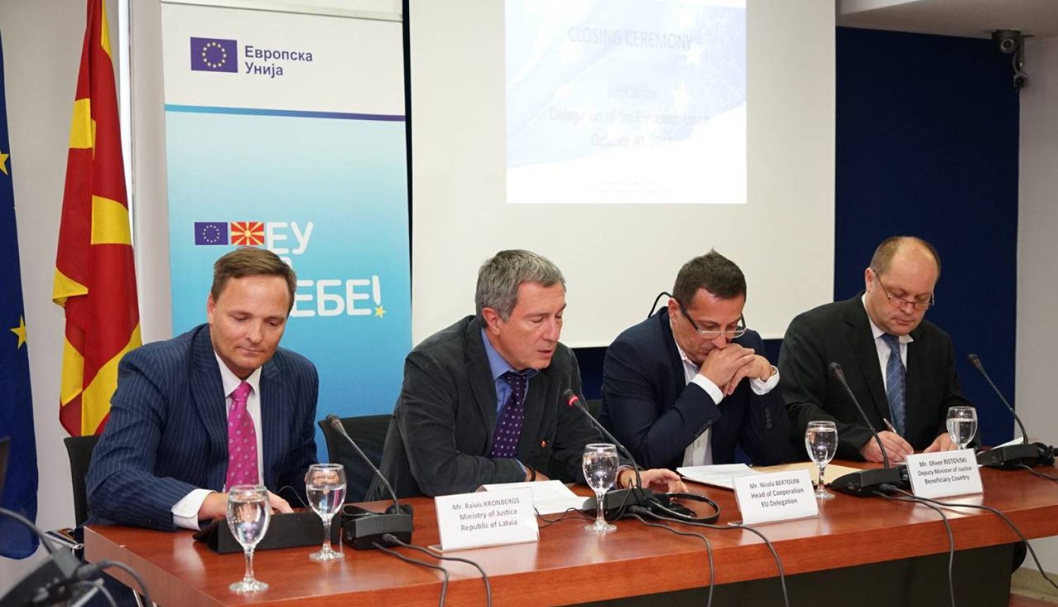 Tieslietu ministrijas valsts sekretārs Maķedonijā informē par Twinning projekta rezultātiem