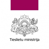 Tieslietu ministrijas logo ar laukumu