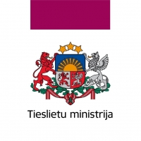 Tieslietu ministrijas logo ar laukumu