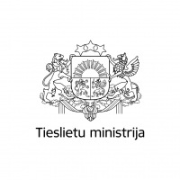 Tieslietu ministrijas vienkrāsas logo