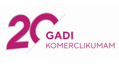 Uzraksts "20 gadi komerclikumam"