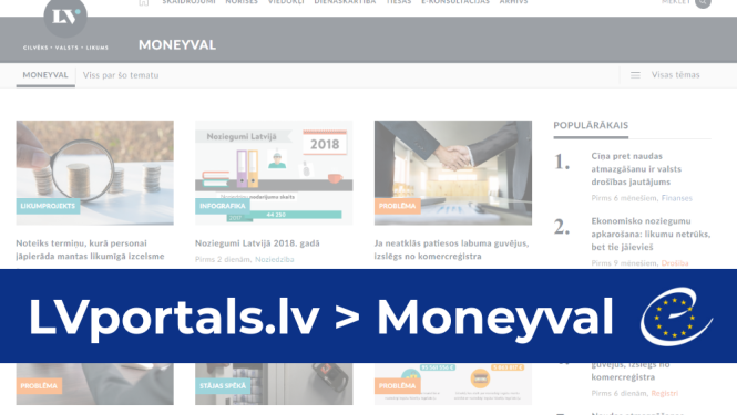 LV portālā jauna satura sadaļa - “Moneyval”