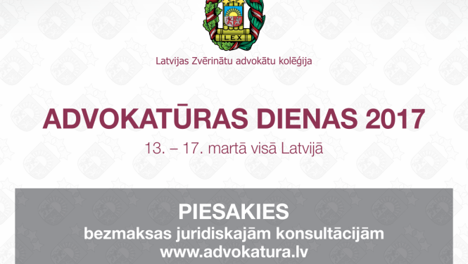 Zvērināti advokāti aicina pieteikties bezmaksas konsultācijām