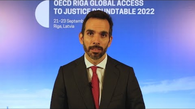 Pedro Tavares in OECD Riga Global Access to Justice Roundtable 2022