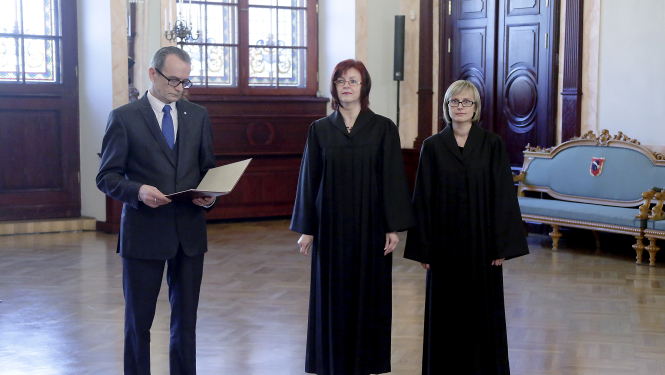 Tieslietu ministrs Dzintars Rasnačs piedalās svinīgajā tiesnešu zvēresta došanas ceremonijā