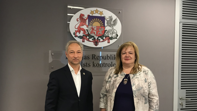 Tieslietu ministrs Jānis Bordāns tiekas ar valsts kontrolieri