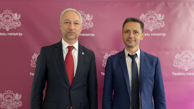 Tieslietu ministrs Jānis Bordāns un ERA direktors